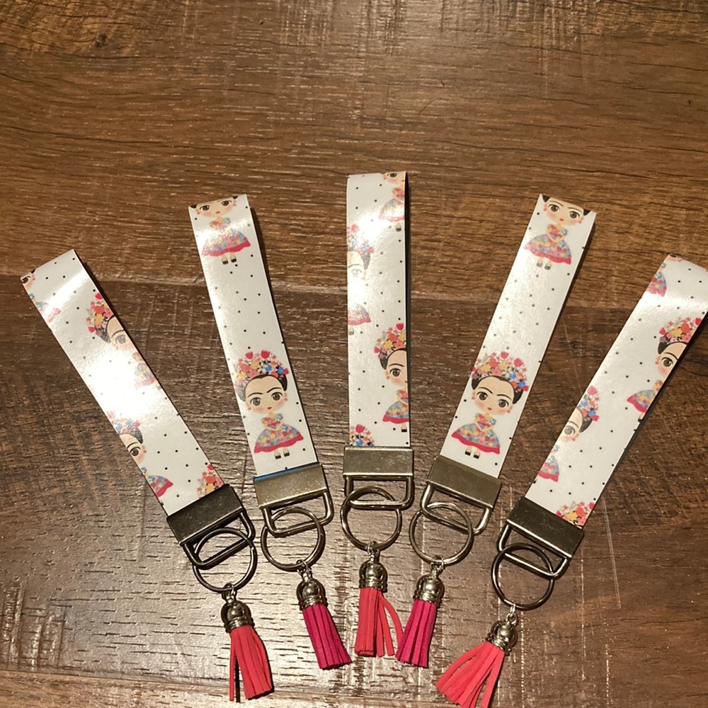 Frida Wrist Key Fob Chain. Great for gifts.